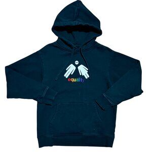 KITH Equality Embroidered Black Pullover Hoodie Sweatshirt, Men's Medium